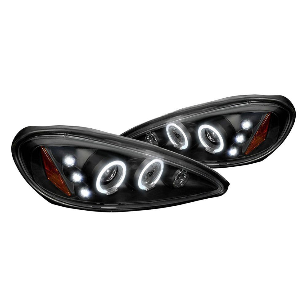 Spec-D 99-05 Pontiac Grand am Halo Projector Headlights Black