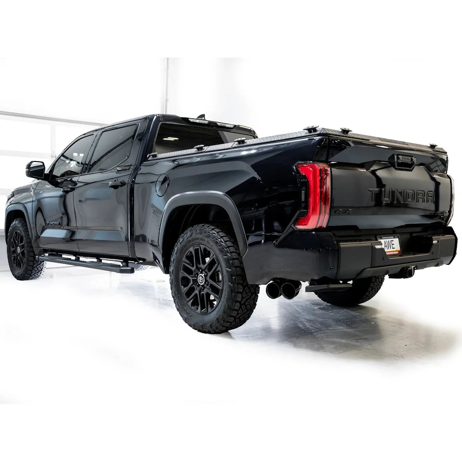 AWE 0FG Exhaust for 2022+ Toyota Tundra - Dual Diamond Black Tips