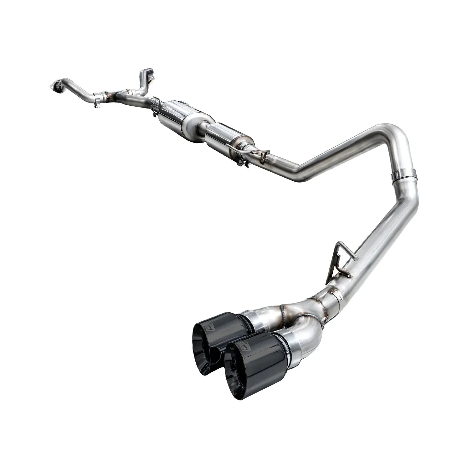 AWE 0FG Exhaust for 2022+ Toyota Tundra - Dual Diamond Black Tips