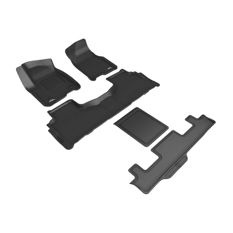 3D MAXpider 20-22 GMC Yukon 7-Seat Kagu 1st 2nd & 3rd Row - Black L1GM03001509
