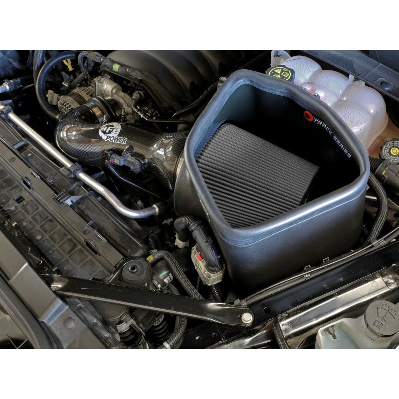 aFe 19-21 GM Trucks 5.3L/6.2L Track Series Carbon Fiber Cold Air Intake System W/ Pro Dry S Filters