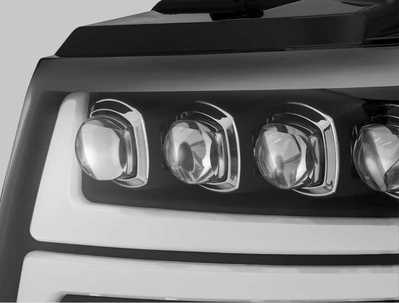 AlphaRex 07-14 Chevrolet Tahoe/Suburban/07-13 Avalanche NOVA-Series LED Projector Headlights Black