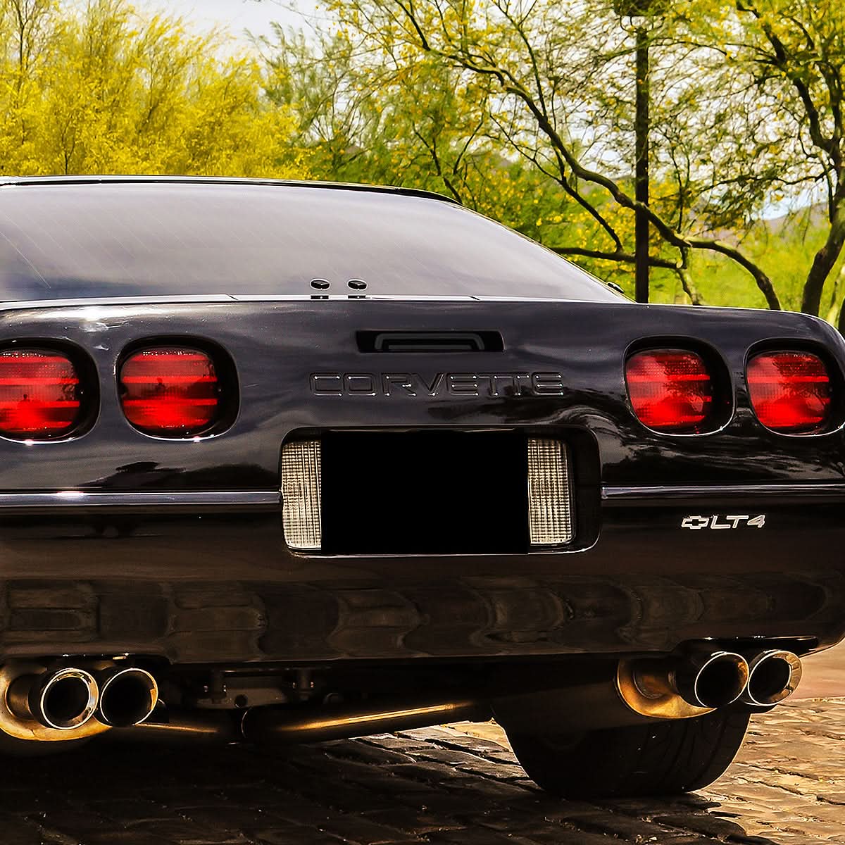 91-96 Chevrolet Corvette 3D LED Third Brake Light Black Smoke