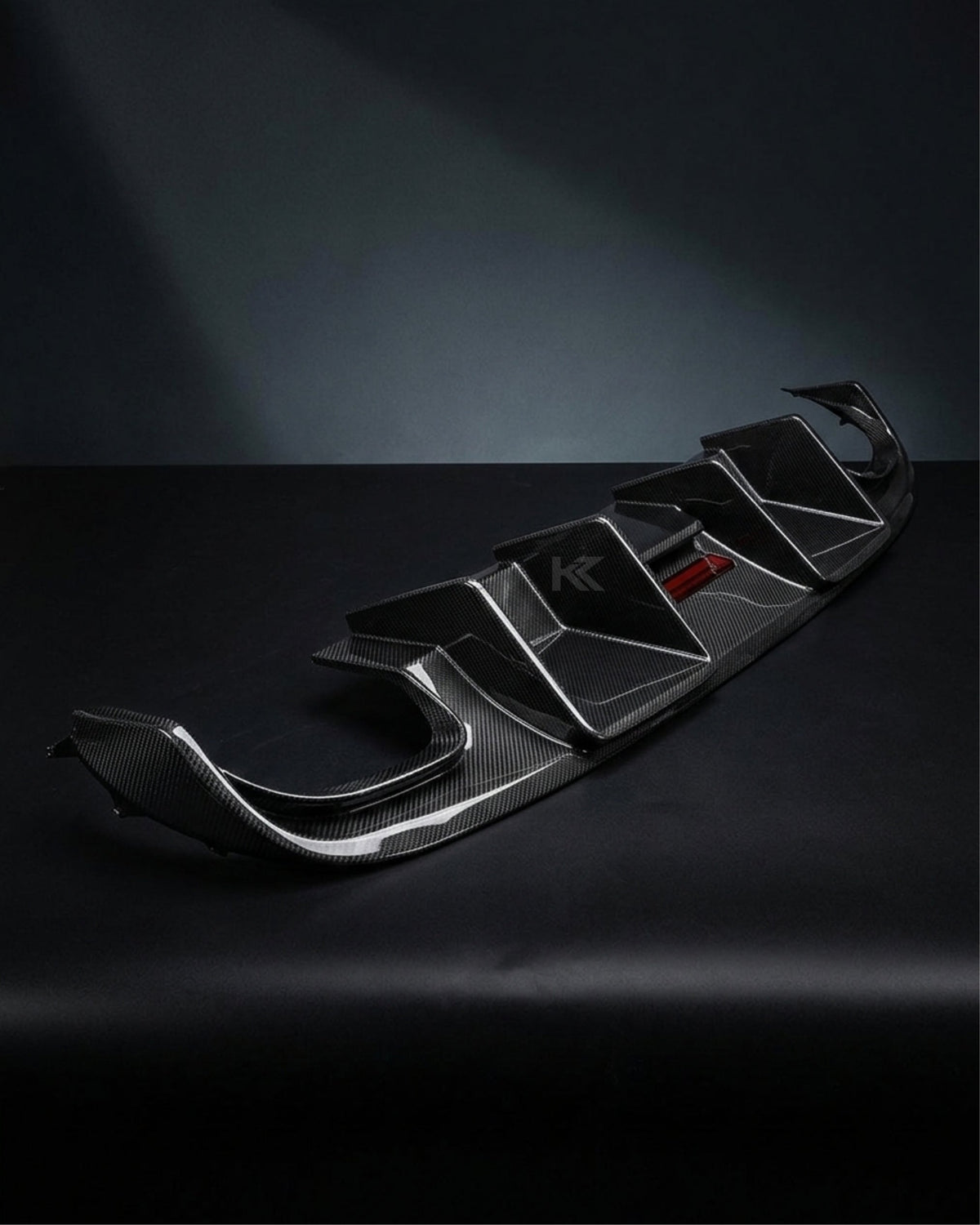 2008–2012 Audi A4 S-Line / S4 B8 Sedan Rear Bumper Lip with Integrated Brake Light – Carbon Fiber