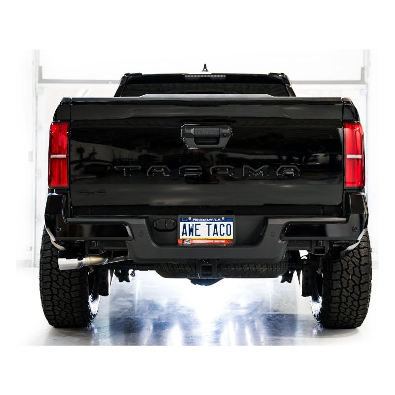 AWE Exhaust - 2024+ Toyota Tacoma Dual Chrome Silver Tips