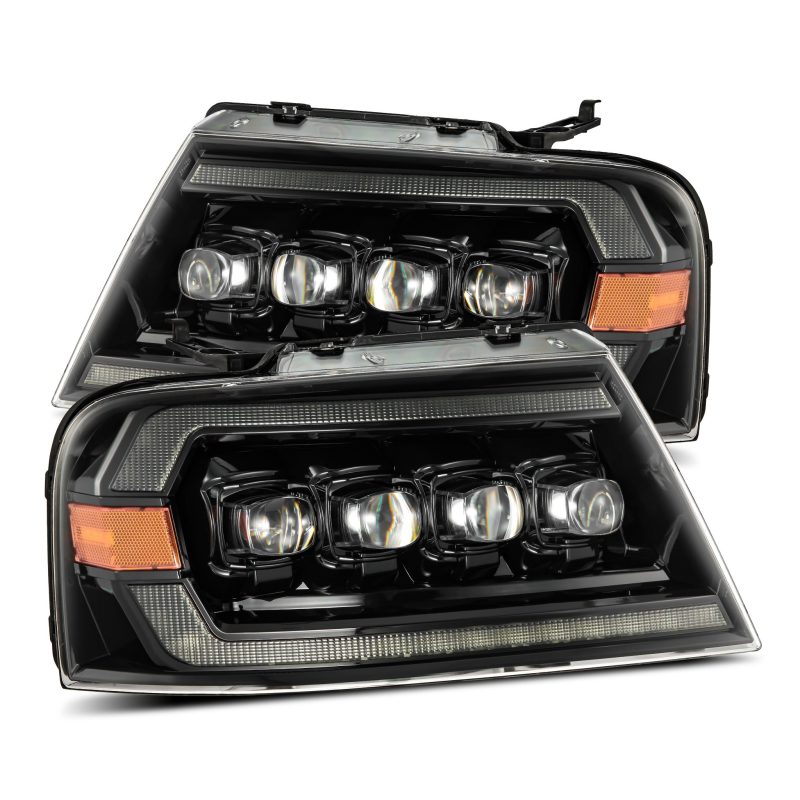 AlphaRex 04-08 Ford F150 / 06-08 Lincoln Mark LT NOVA-Series LED Projector Headlights Alpha-Black