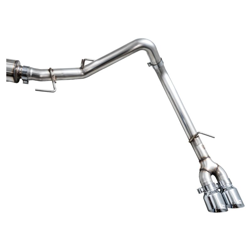 AWE 0FG Exhaust for 3rd Gen Toyota Tundra - Dual Chrome Silver Tips