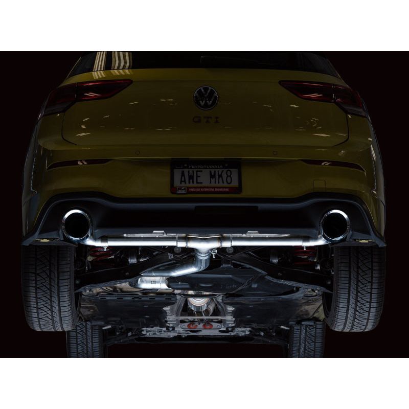AWE 2022 VW GTI MK8 Track Edition Exhaust - Chrome Silver Tips