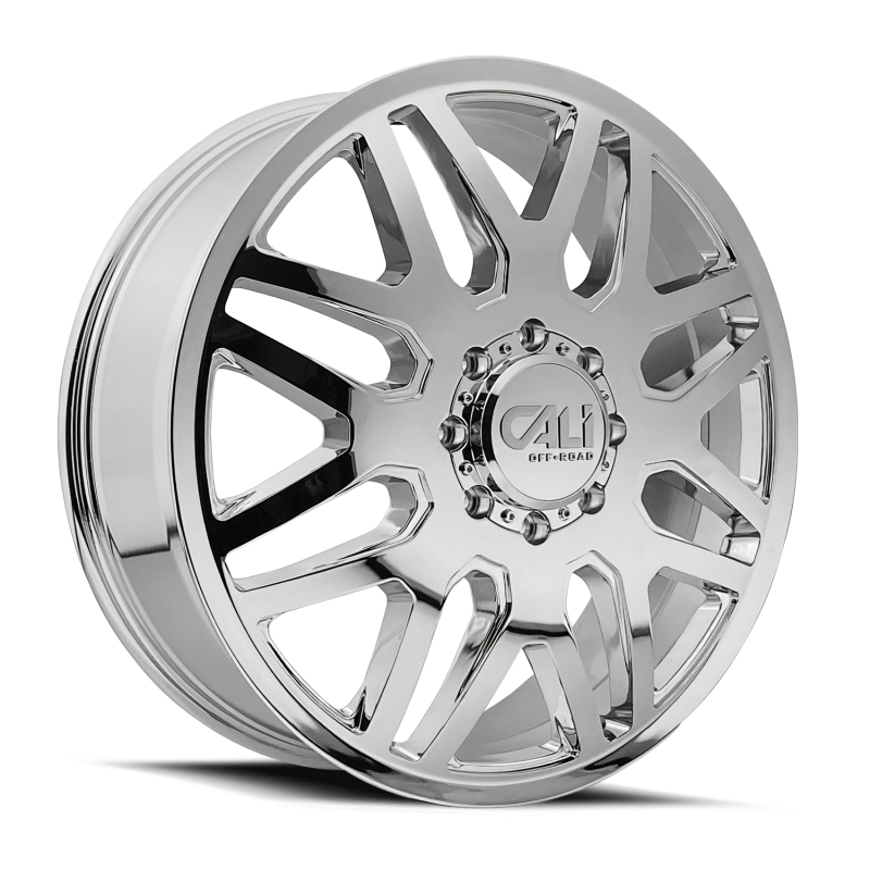 Cali Off-Road 9115D Invader Dually 24x8.25 / 8x165.1 BP / -232mm Offset / 121.3mm Hub Chrome Wheel 9115D-24881CR232