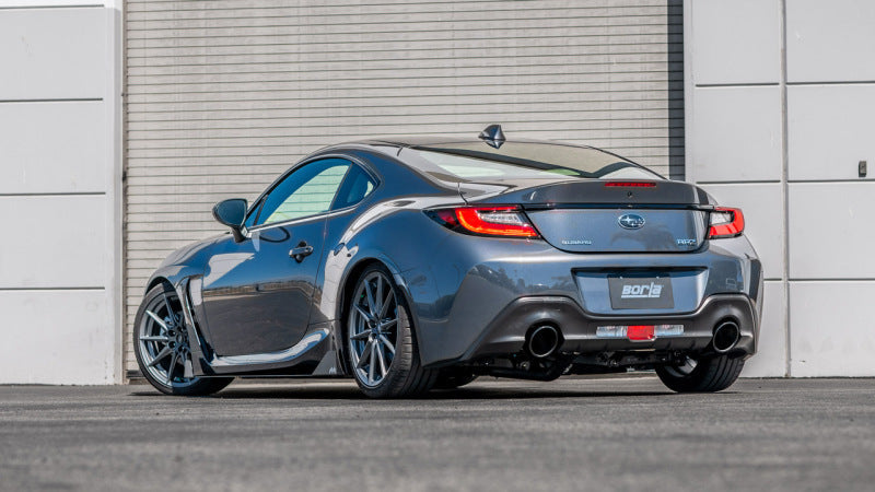 Borla 22-23 Subaru BRZ/Toyota GR86 2.4L RWD AT/MT S-Type Catback Exhaust - Black Chrome Tips 140909BC