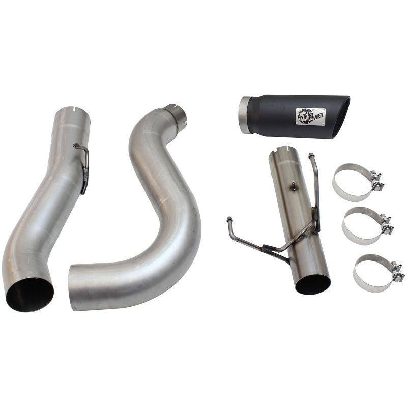 aFe MACHForce XP Exhaust Large Bore 5in DPF-Back SS 13-15 Dodge Trucks L6-6.7L (td) *Black Tip