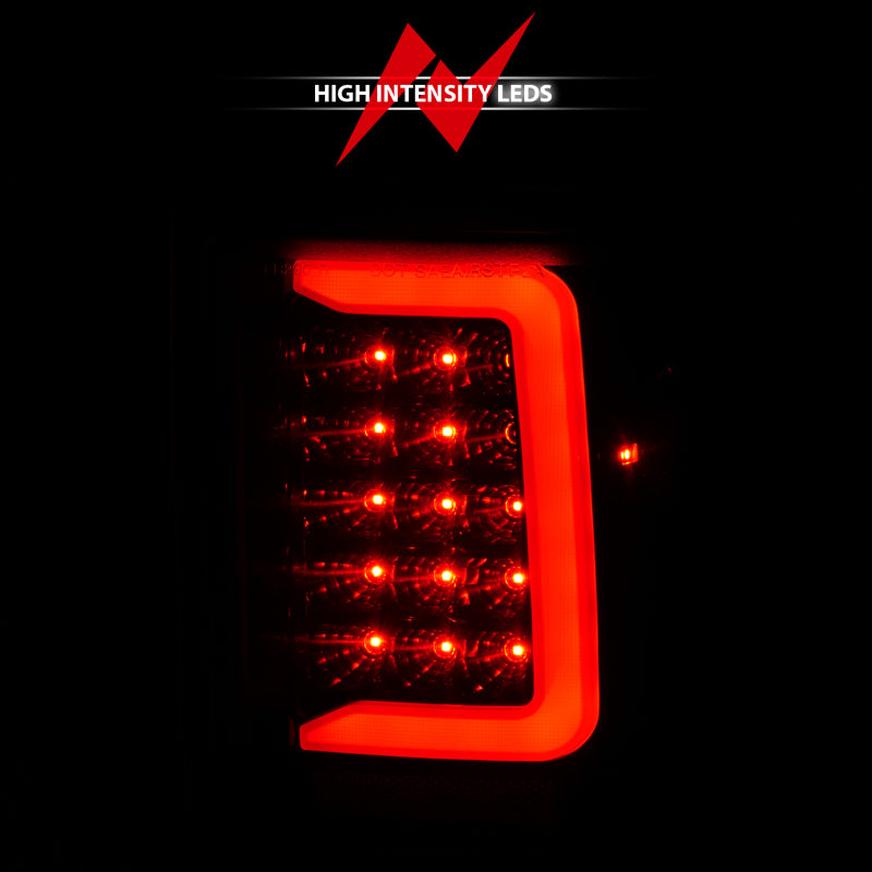 ANZO 1993-1997 Ford Ranger LED Tail Lights w/ Light Bar Black Housing Clear Lens 311360