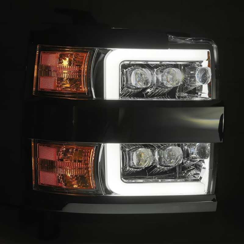 AlphaRex 15-19 Chevrolet Silverado 2500HD/3500HD MK II NOVA-Series LED Projector Headlights Chrome