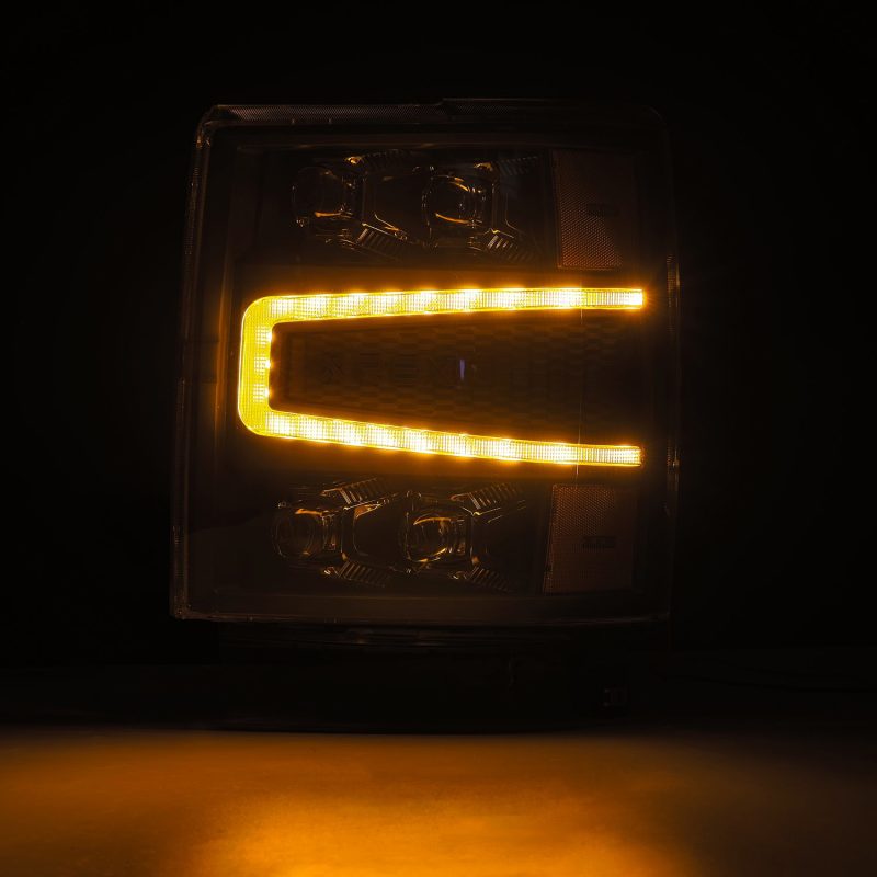 AlphaRex 14-15 Chevrolet Silverado NOVA-Series LED Projector Headlights Black