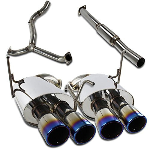 Spec-D 08-14 Subaru WRX STI Catback Exhaust Burnt Tips