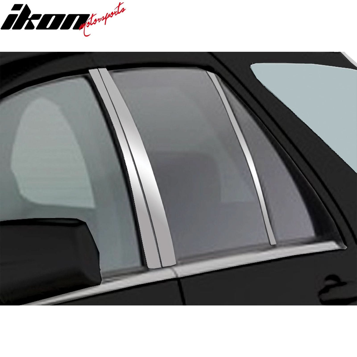 2004-2009 Cadillac SRX Mirror Finish Pillar Posts Stainless Steel