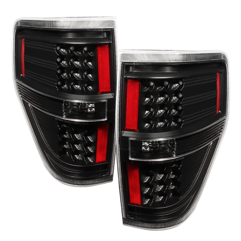 xTune Ford F150 09-14 LED Tail Lights Black ALT-JH-FF15009-LED-BK