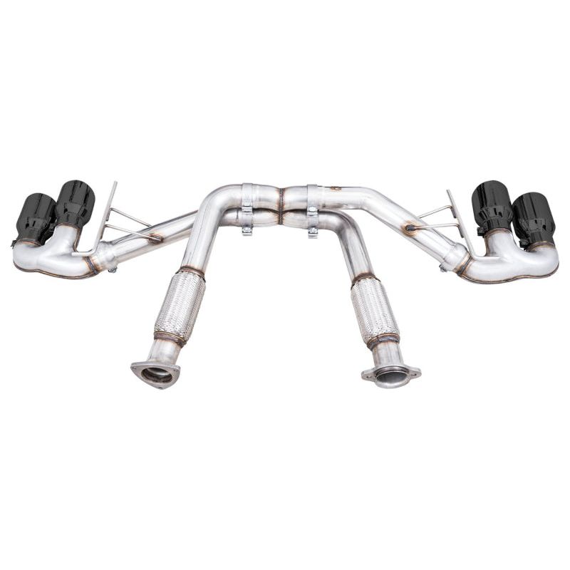 AWE Tuning 2020+ Chevrolet Corvette (C8) Track Edition Exhaust - Quad Diamond Black Tips