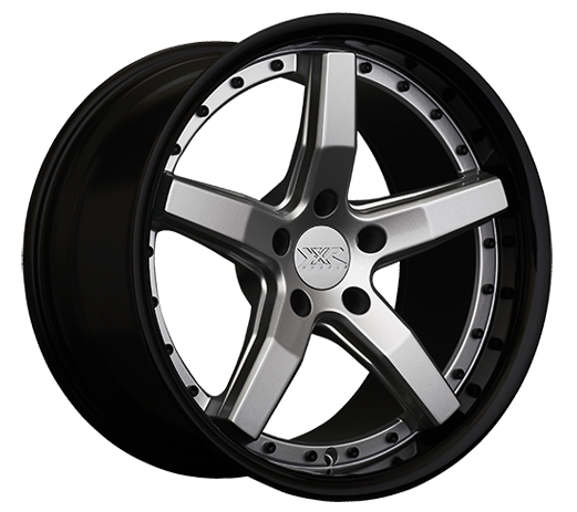XXR 569 Wheel Silver / Gloss Black Lip 18x10 +35 5x120