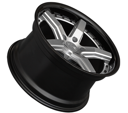 XXR 569 Wheel Silver / Gloss Black Lip 18x8.5 +38 5x4.5
