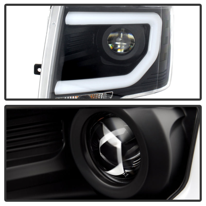 Spyder Ford F150 09-14 Projector Headlights Halogen Model- Light Bar DRL Blk PRO-YD-FF15009-LBDRL-BK 5077592