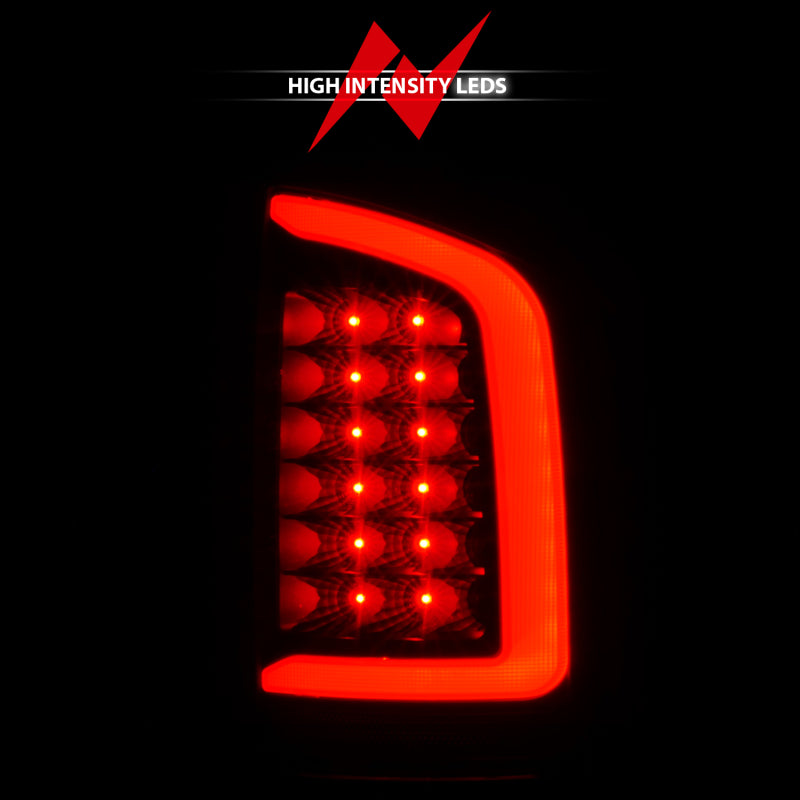 ANZO 2002-2006 Dodge Ram 1500 LED Tail Lights w/ Light Bar Black Housing Smoke Lens 311369
