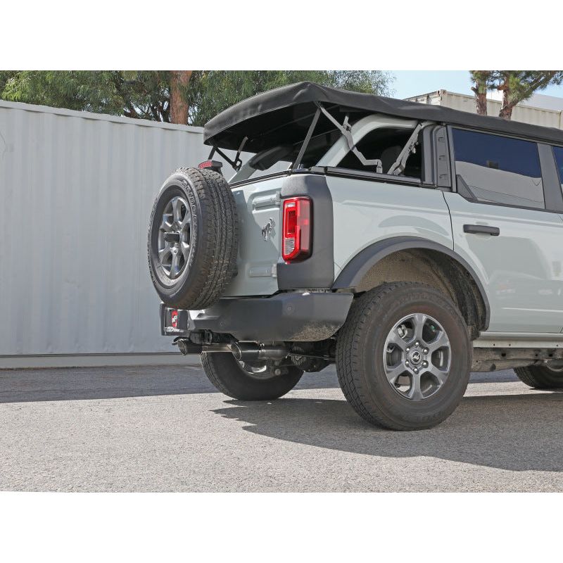 aFe 2021+ Ford Bronco L4-2.3L (t) / V6-2.7L (tt) Vulcan 3in. to 2.5in. SS Cat-Back - Carbon