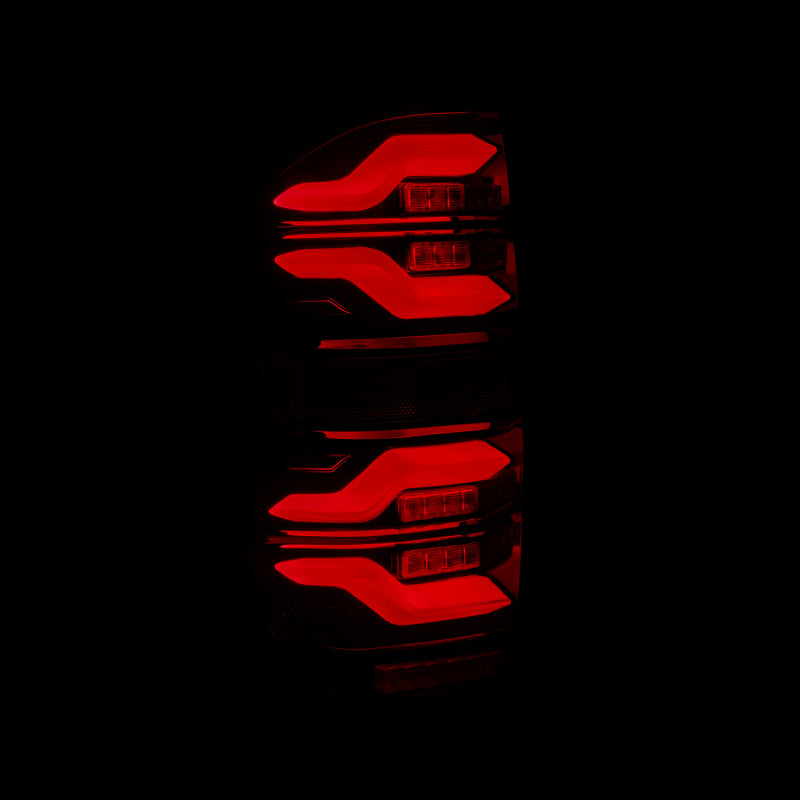 AlphaRex 14-21 Toyota Tundra LUXX-Series LED Tail Lights Black-Red