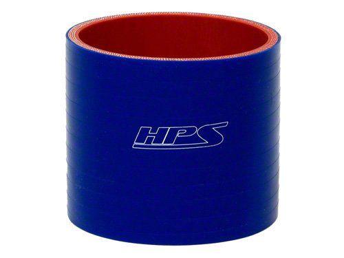 HPS 3" ID, 3" Length, Silicone Straight Coupler Hose, High Temp 4-ply Reinforced, 76mm ID, Blue