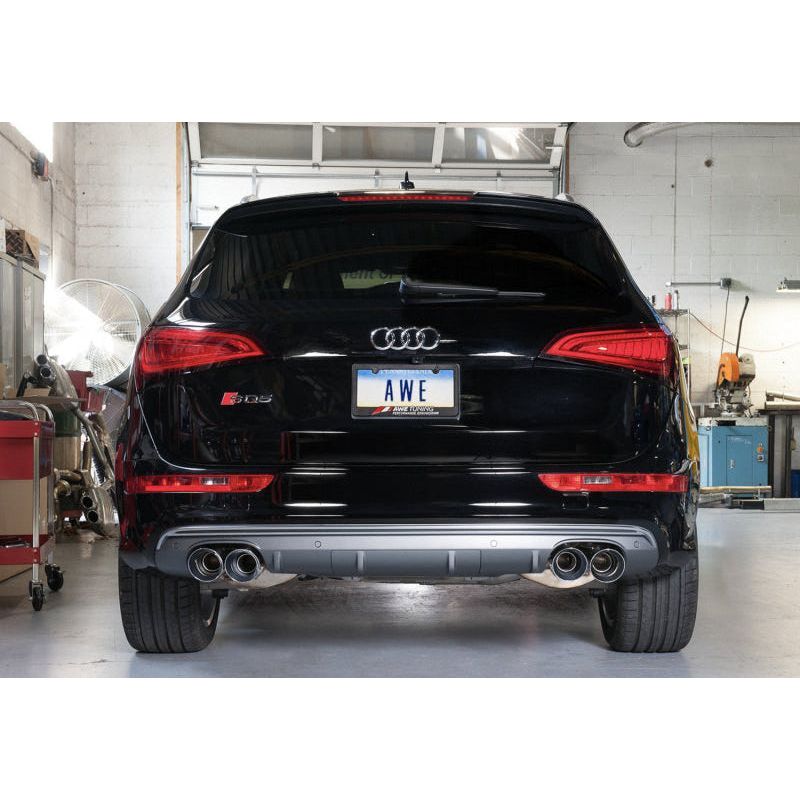 AWE Tuning Audi 8R SQ5 Touring Edition Exhaust - Quad Outlet Diamond Black Tips