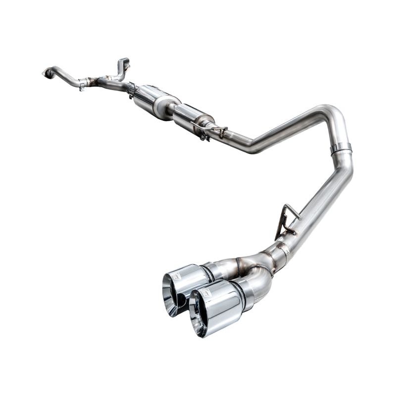 AWE 0FG Exhaust for 3rd Gen Toyota Tundra - Dual Chrome Silver Tips