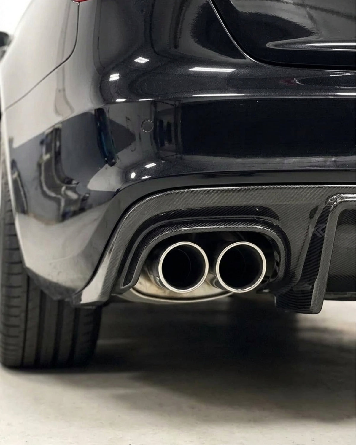 2008–2012 Audi A4 S-Line / S4 B8 Sedan Wide Scoop Rear Valance Diffuser – Carbon Fiber