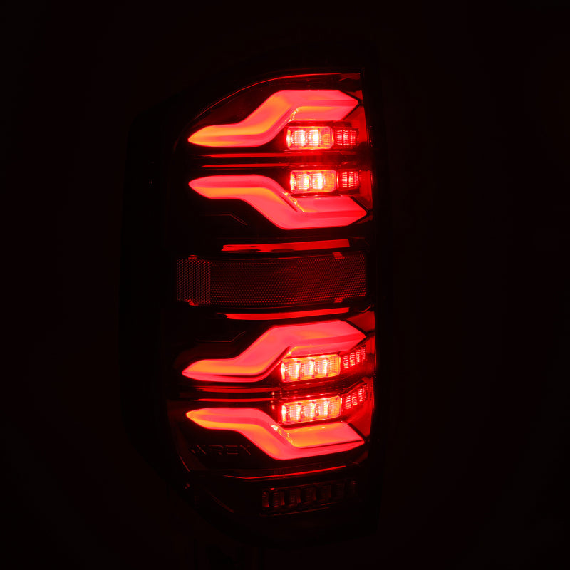 AlphaRex 14-21 Toyota Tundra LUXX-Series LED Tail Lights Black
