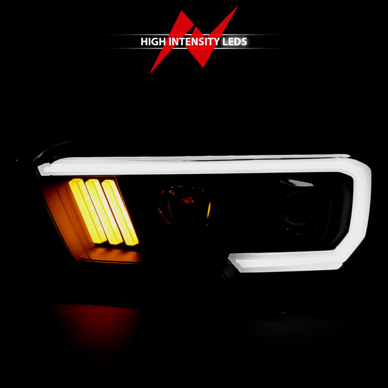 Anzo 16-17 Toyota Tacoma Projector Headlights w/ Plank Style Design