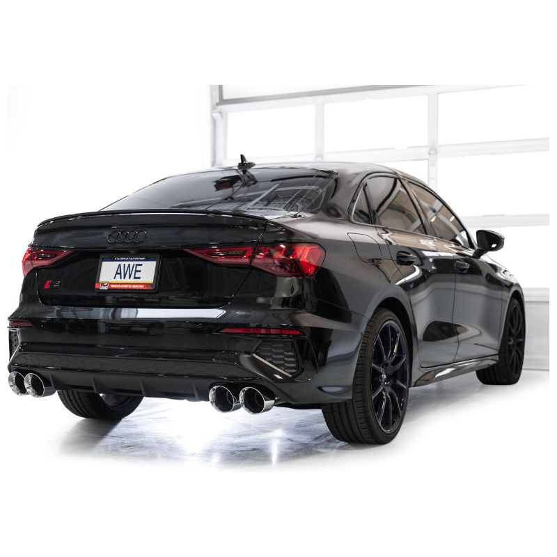 AWE 22-24 Audi 8Y S3 Track Edition Exhaust - Chrome Silver Tips