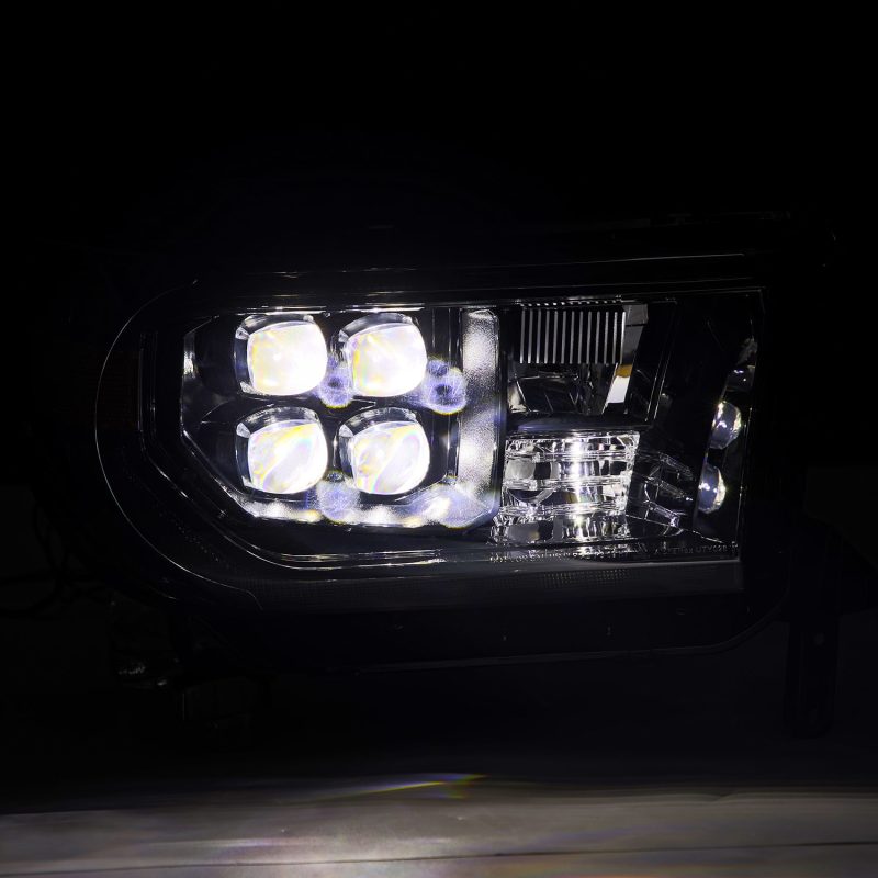 AlphaRex 07-13 Toyota Tundra/08-17 Toyota Sequoia MK II NOVA-Series LED Projector Headlights Alpha-Black (With Level Adjuster)