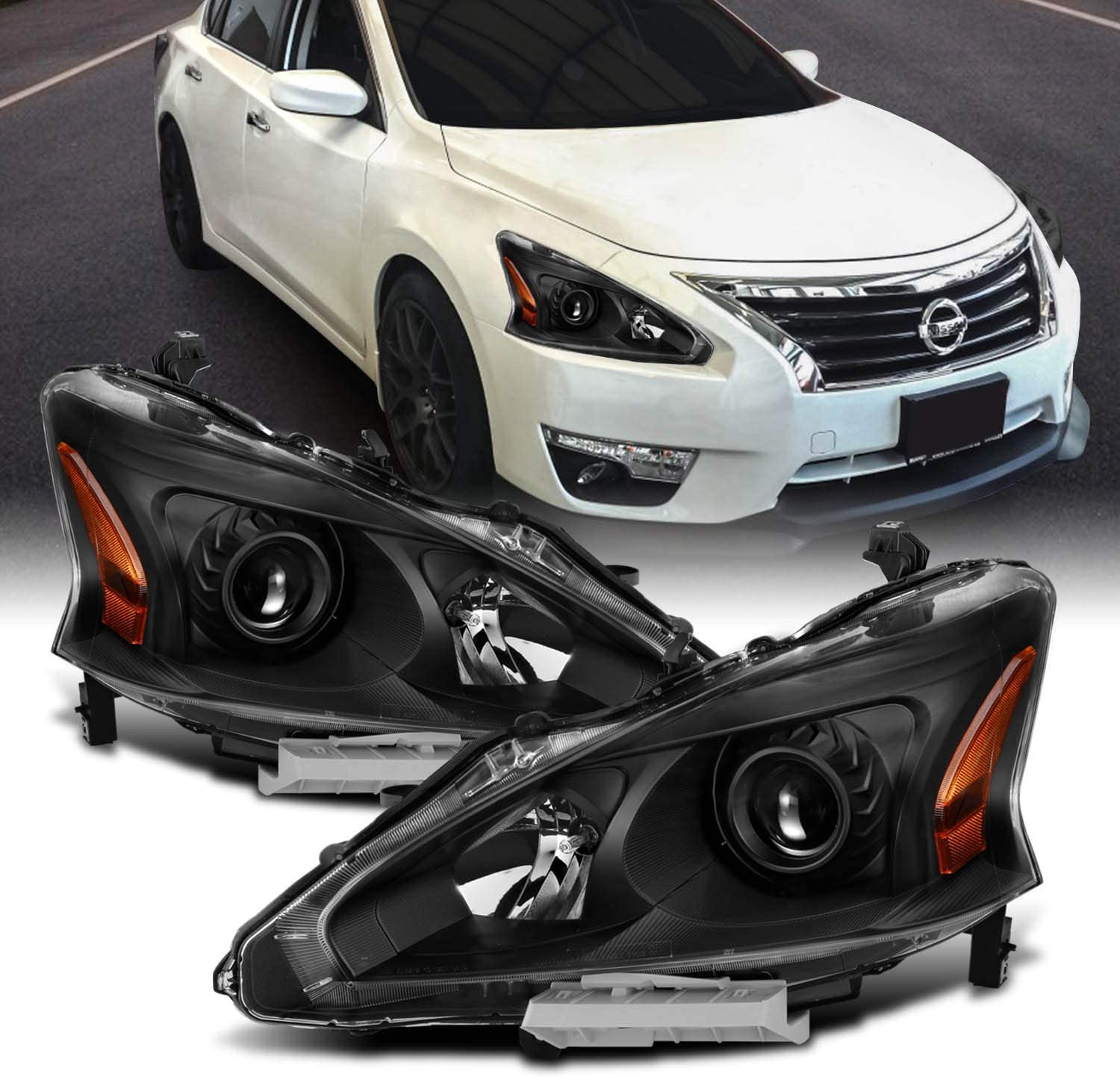 Amerilite 20132015 Altima 4dr Sedan Replacement Headlights Pair Halogen Type Driver And Passenger Side
