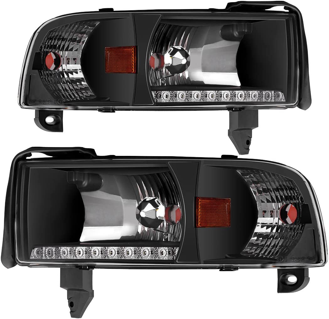 Autosaver88 Headlight Assembly Compatible With 19942001 Dodge Ram 1500 19942002 2500 3500 Without Drl