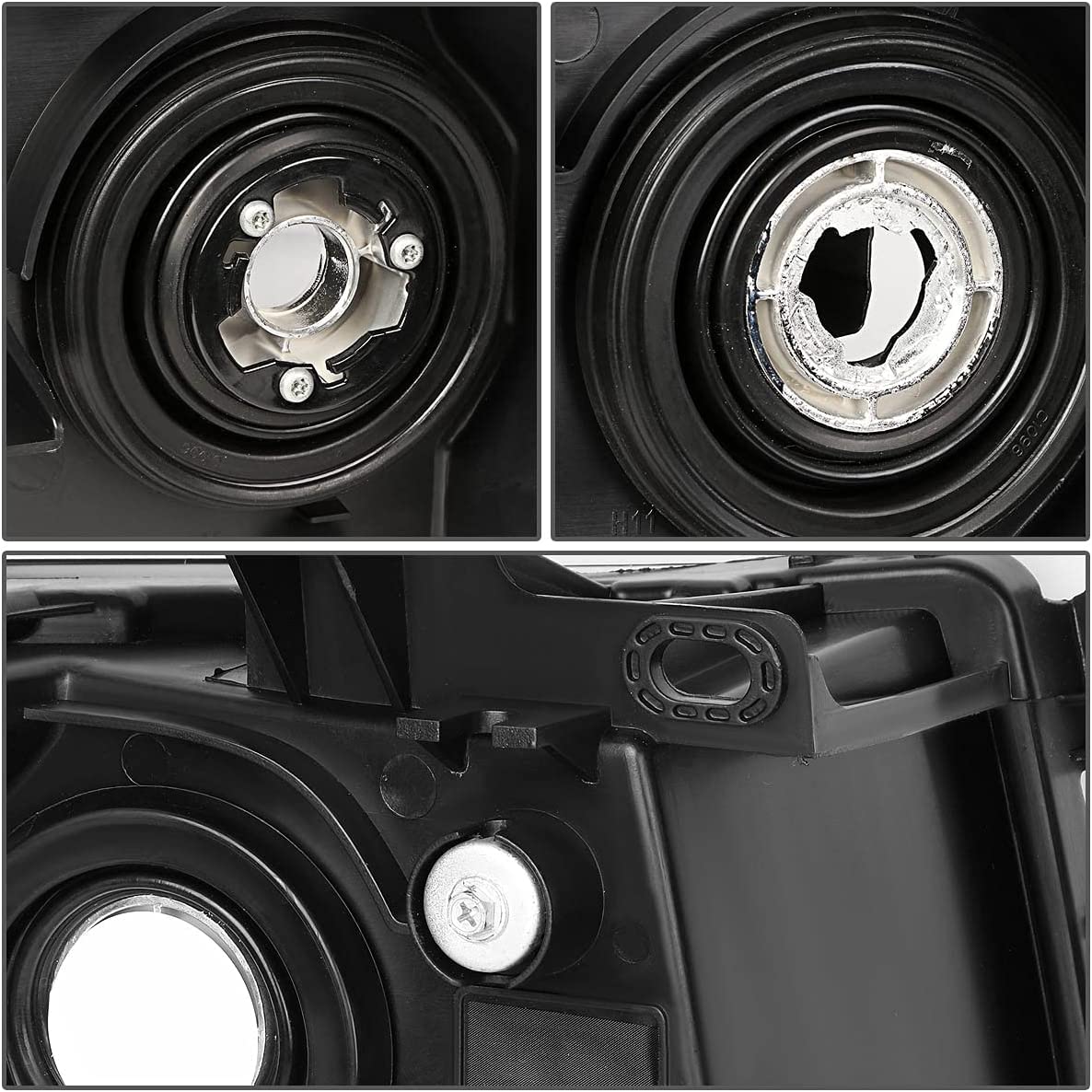 DNA Motoring HL-OH-034-CH-AM Headlight Assembly (Driver and Passenger Side)