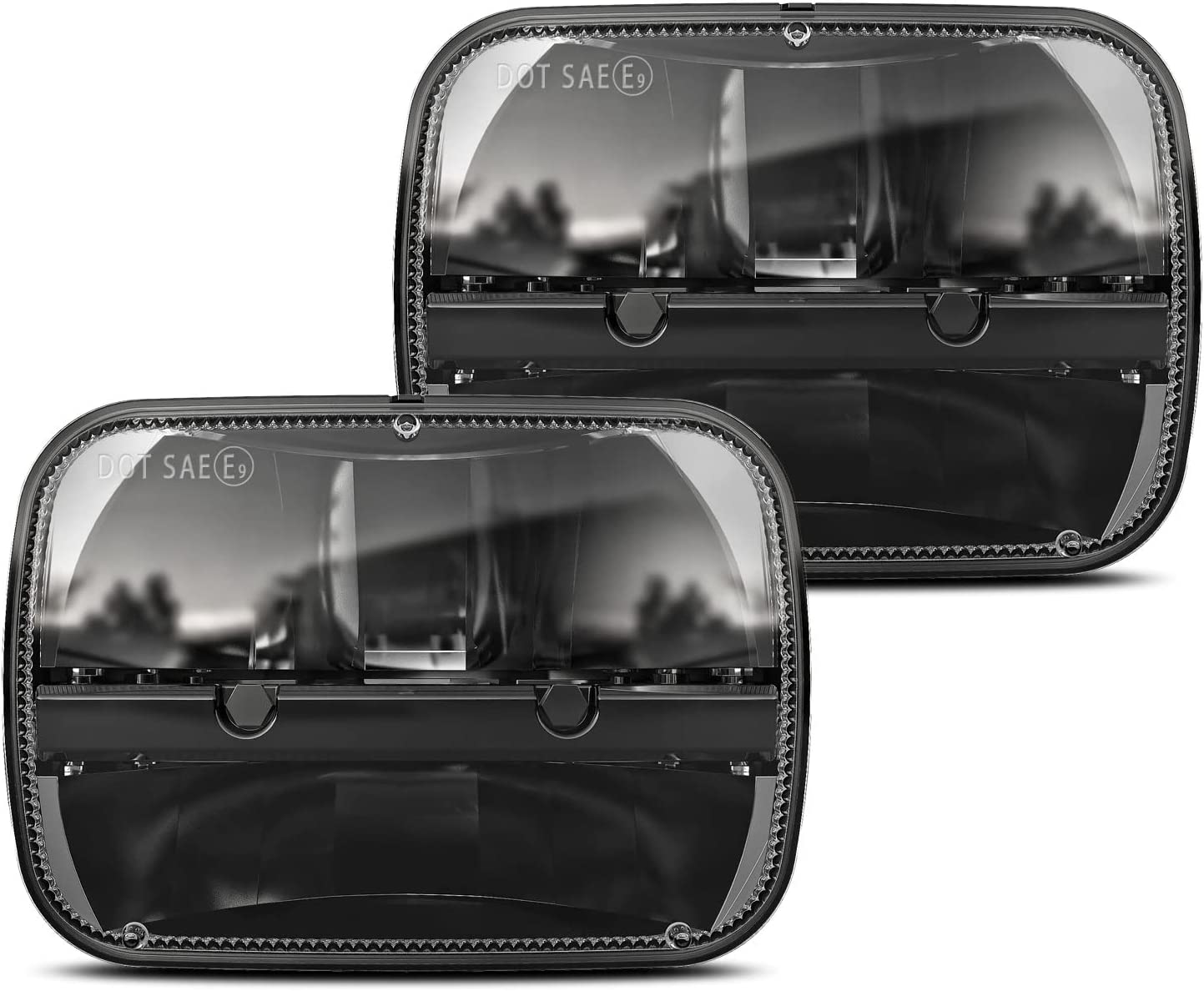 DNA MOTORING HL-OH-F1504-CH-AM Chrome Amber Headlights Replacement Compatible with 04-08 F-150/06-08 Mark LT