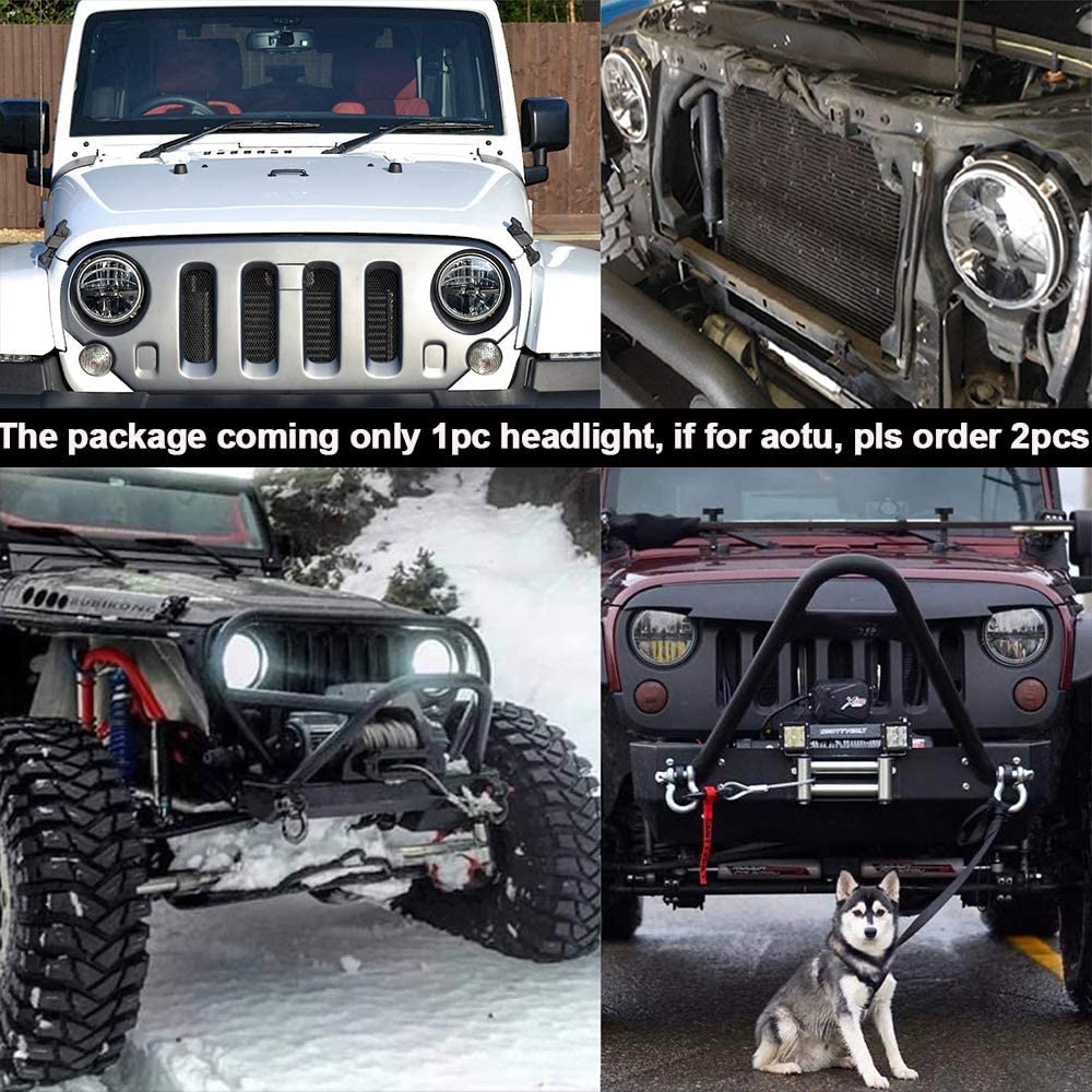 7 Inch LED Headlight Round Dot Approved