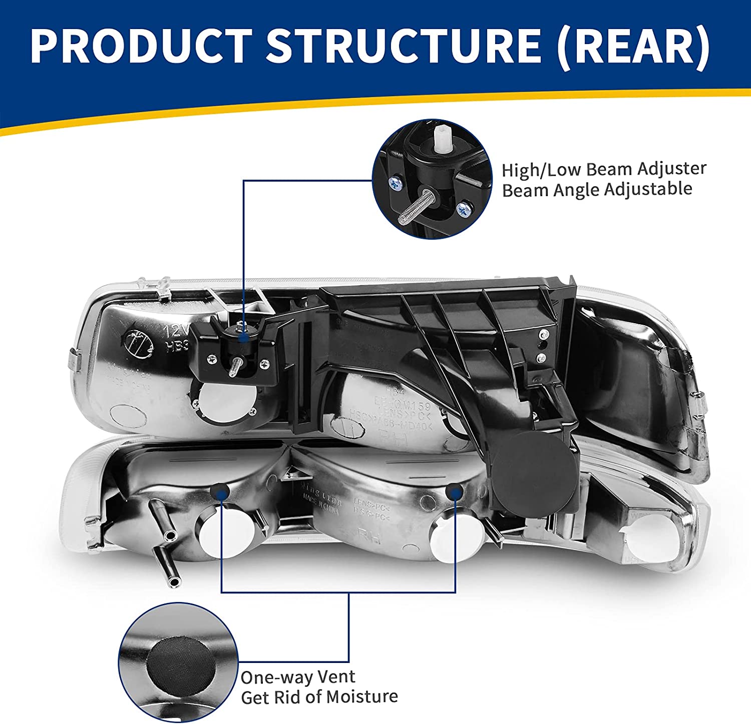 Autosaver88 Headlight Assembly Compatible With 19992002 Chevy Silverado 20002006 Tahoe Suburban Headlamp Bumper Lights Black Housing Reflector Chrome