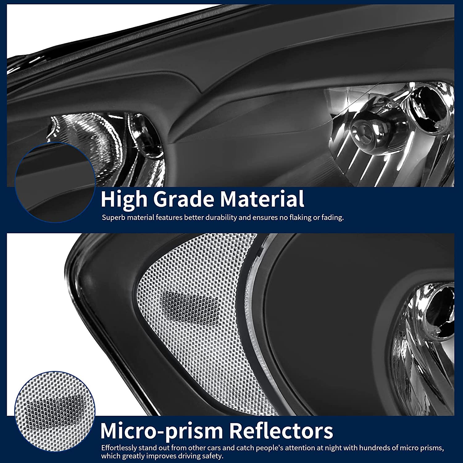 Autosaver88 Headlight Assembly Compatible With 20062013 Chevy Impala 06 07 Monte Carlo Replacement Headlamp Driving Light Black Housing Reflector Clear Lens 25958359 25958360 A Oe