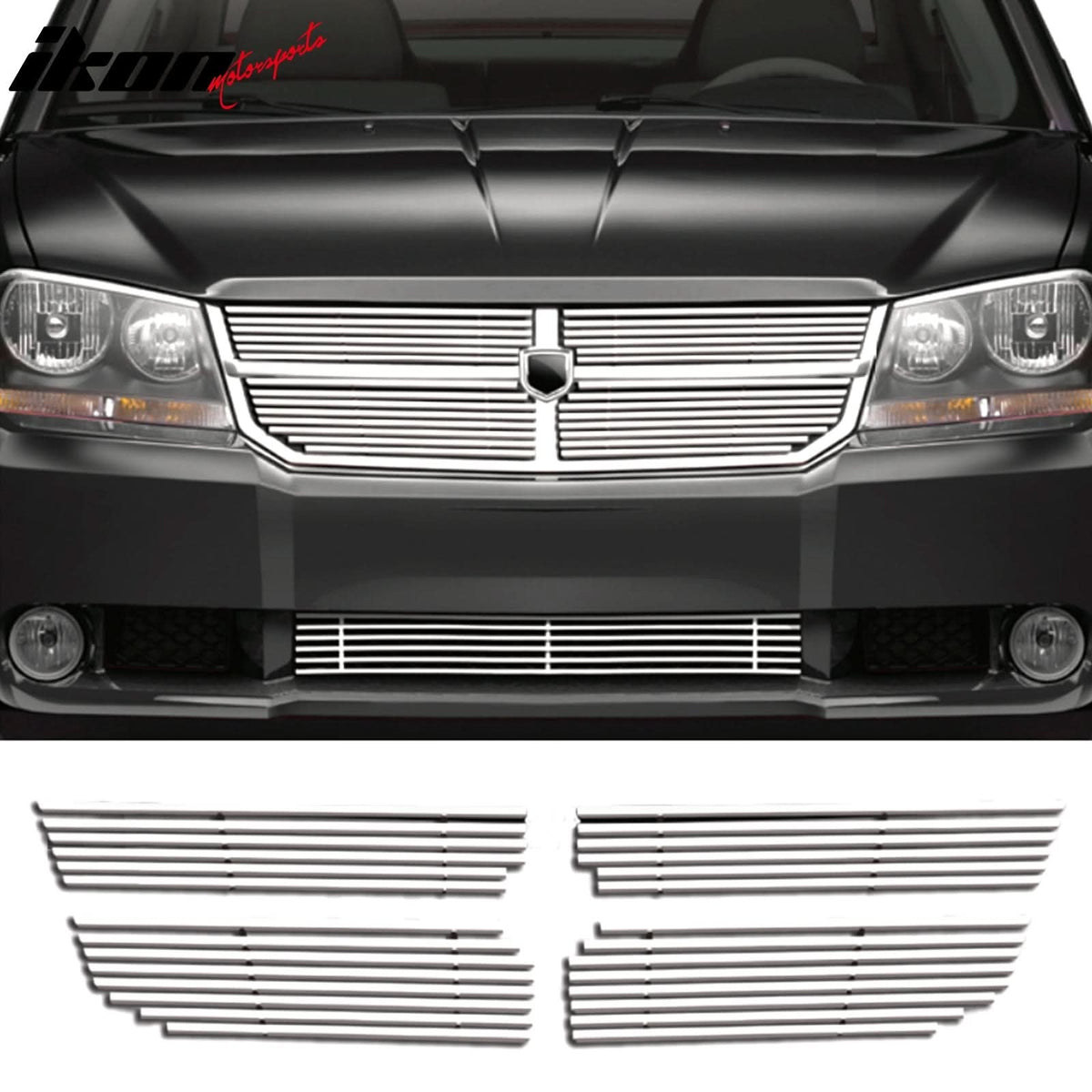 2008-2010 Dodge Avenger Billet Style Chrome Grille Stainless Steel