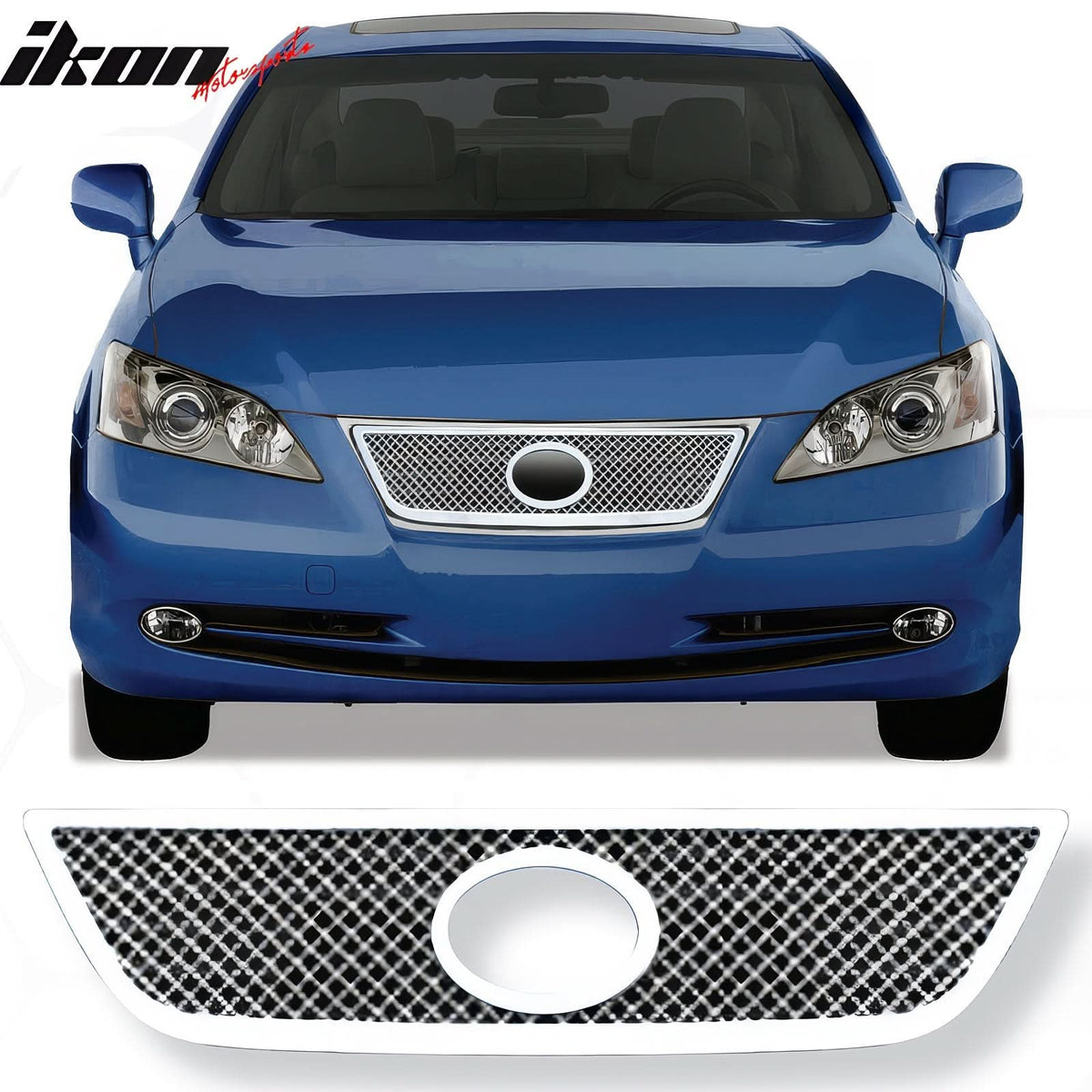 2007-2009 Lexus ES350 Mesh Style Chrome Front Grille Stainless Steel