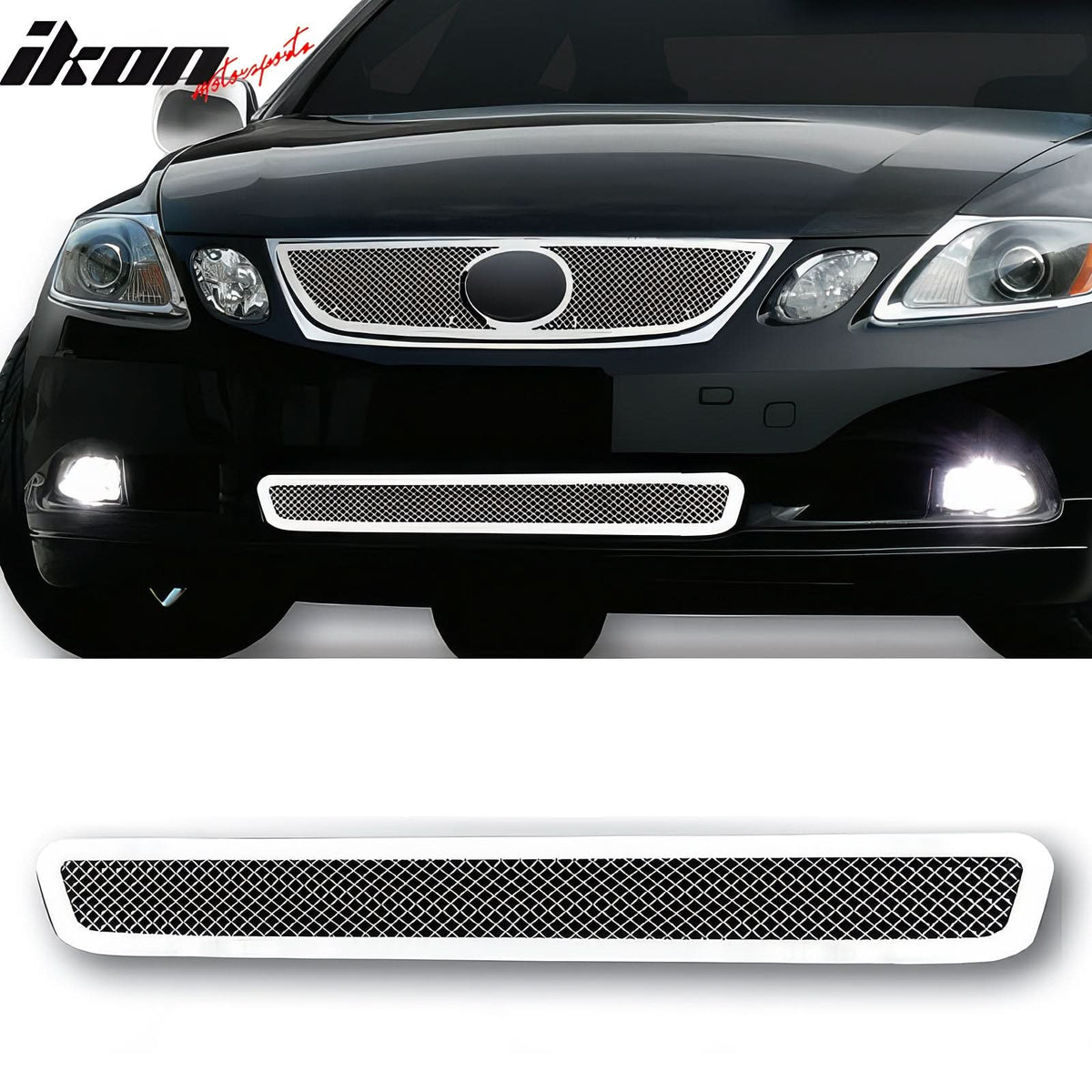 2006-2007 Lexus GS300 GS430 Mesh Chrome Front Grille Stainless Steel