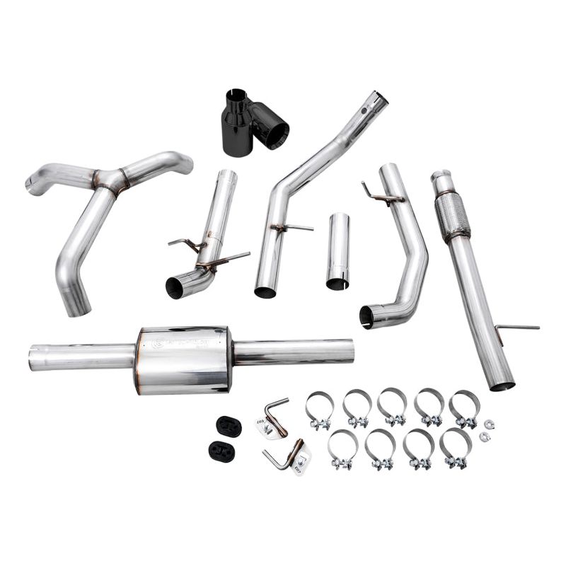 AWE Tuning 4th Gen GM 1500 5.3L 0FG Catback Split Rear Exit (Flat Bumper) - Dual Diamond Tips