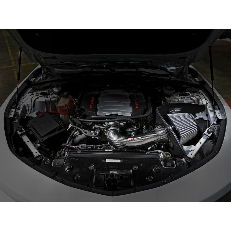 aFe 19-21 GM Trucks 5.3L/6.2L Track Series Carbon Fiber Cold Air Intake System W/ Pro Dry S Filters