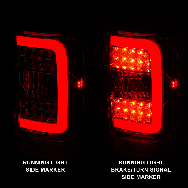 ANZO 2001-2011 Ford Ranger LED Tail Lights w/ Light Bar Chrome Housing Red/Clear Lens 311393
