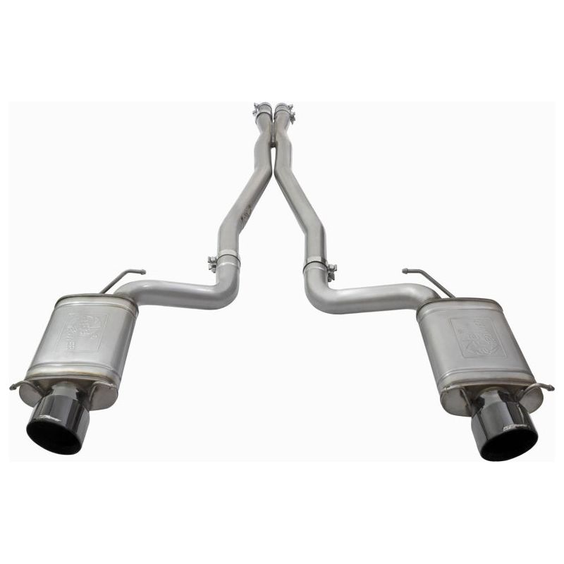 aFe Mach Force-Xp 3in CB Stainless Steel Dual Exhaust System w/ Black Tips 09-15 Cadillac CTS-V